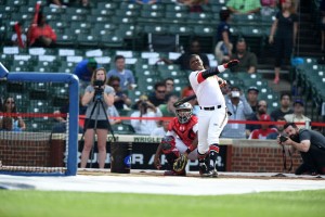Starling Heredia during last year's All-American Home Run Derby