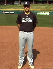 Marco Smith at the Under Armour Baseball Factory College PREP event.