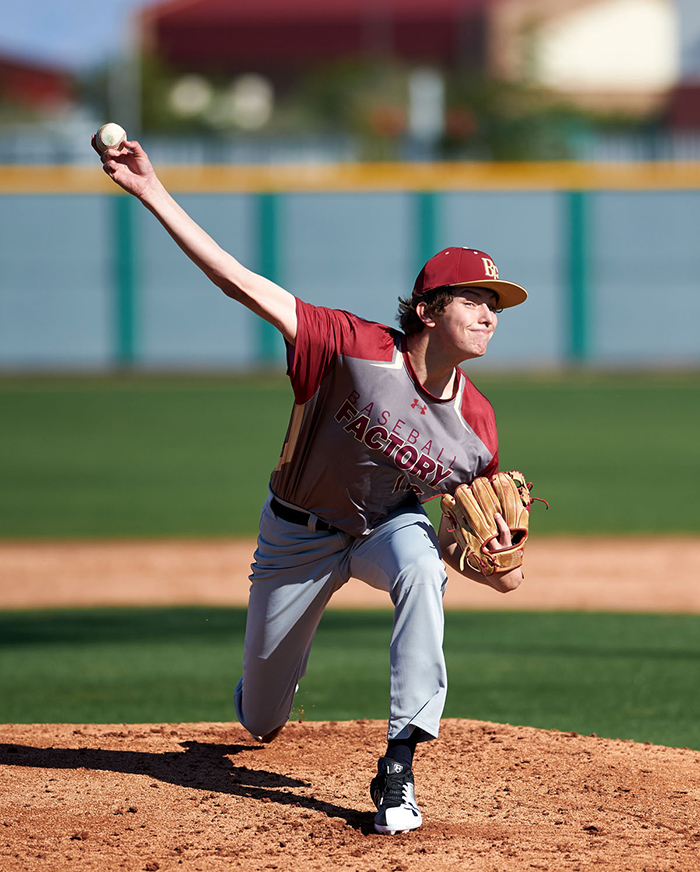 Brennan, pitching at the Under Armour All-America Pre-Season Tournament
