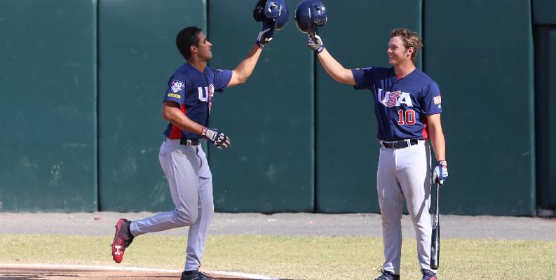 Greene (left) and Callihan paced the offense for USA Baseball.