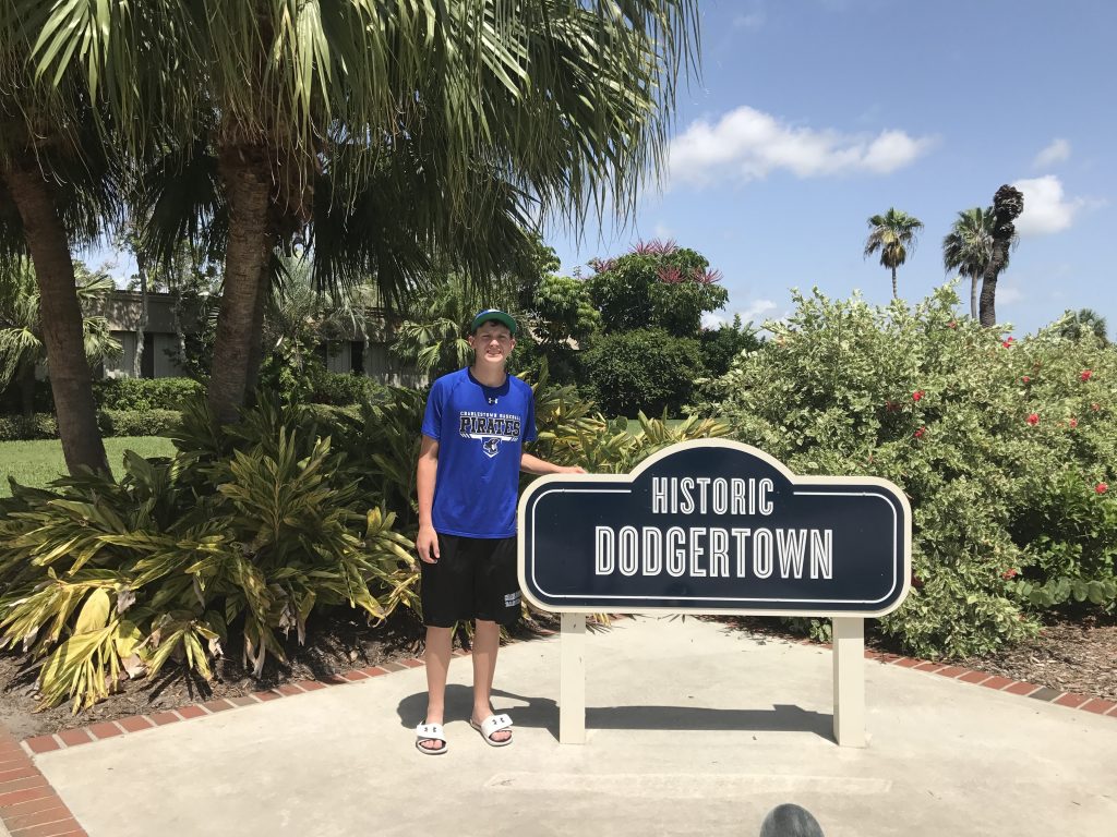 Ingram at Historic Dodgertown during Baseball Factory's Pro Select Training event.