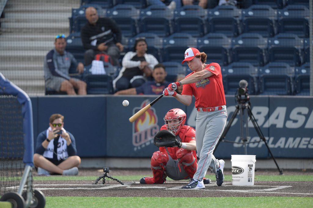 Blaze Jordan during the Home Run Derby prelims at UIC